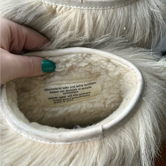 Vintage Modes Power 38 CREAM FUR BOOTS EUC - Picture 4 of 7